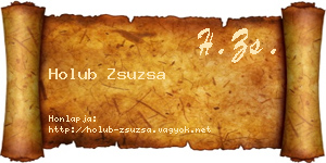 Holub Zsuzsa névjegykártya